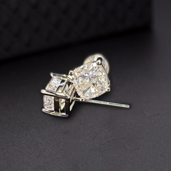 Bella Square Stud Diamond Earrings