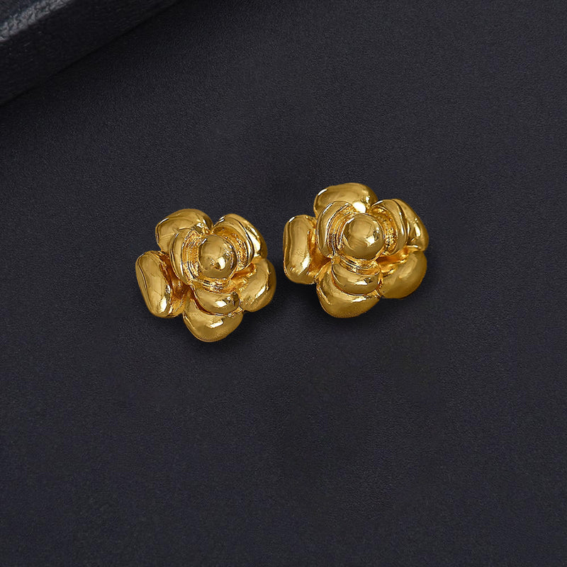 Camellia Gold Vermeil Studs