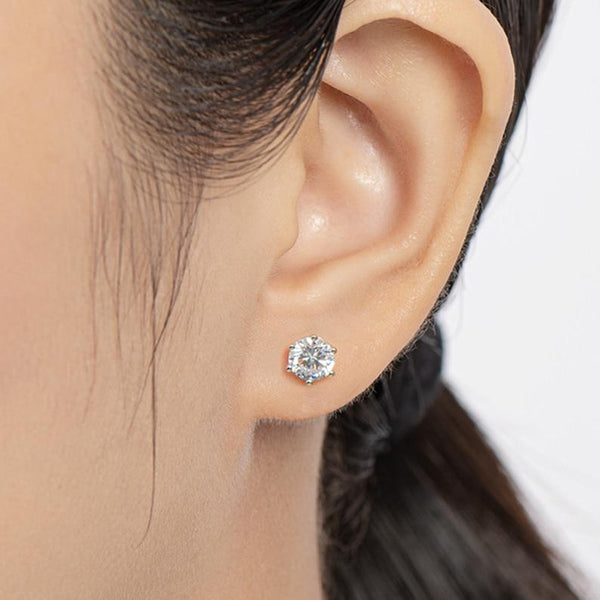 Caserta Simple Diamond Stud Earrings - £300