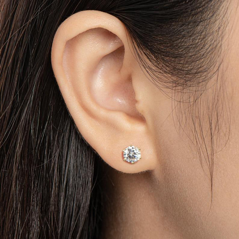 Caserta Simple Diamond Stud Earrings - £300