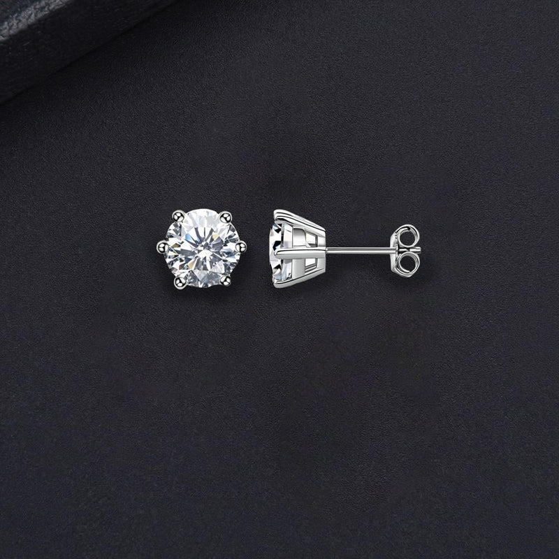 Caserta Simple Diamond Stud Earrings - £300