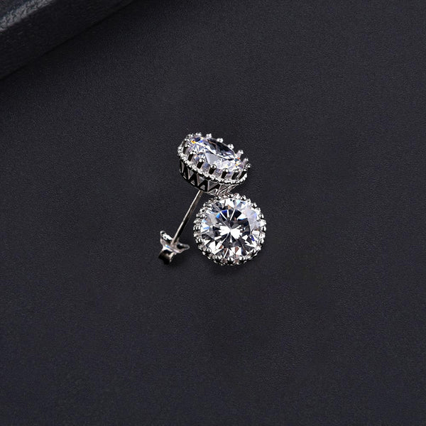 Casoria Round Diamond Stud Earrings - £300