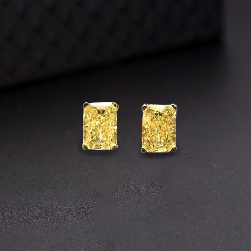 Catania Yellow Diamond Studs - £200