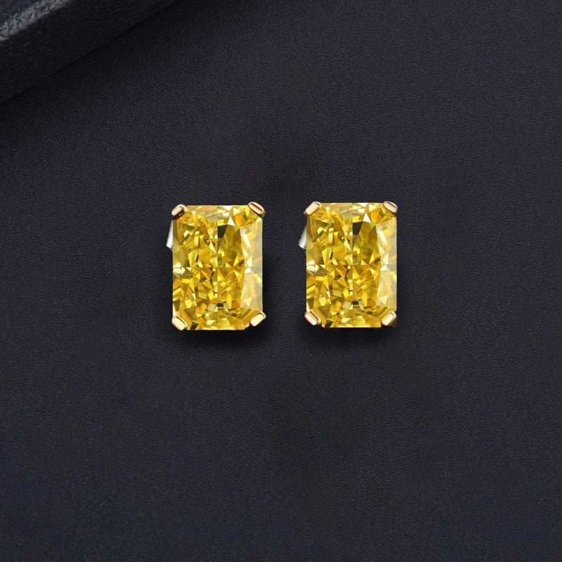 Catania Yellow Diamond Studs - £200