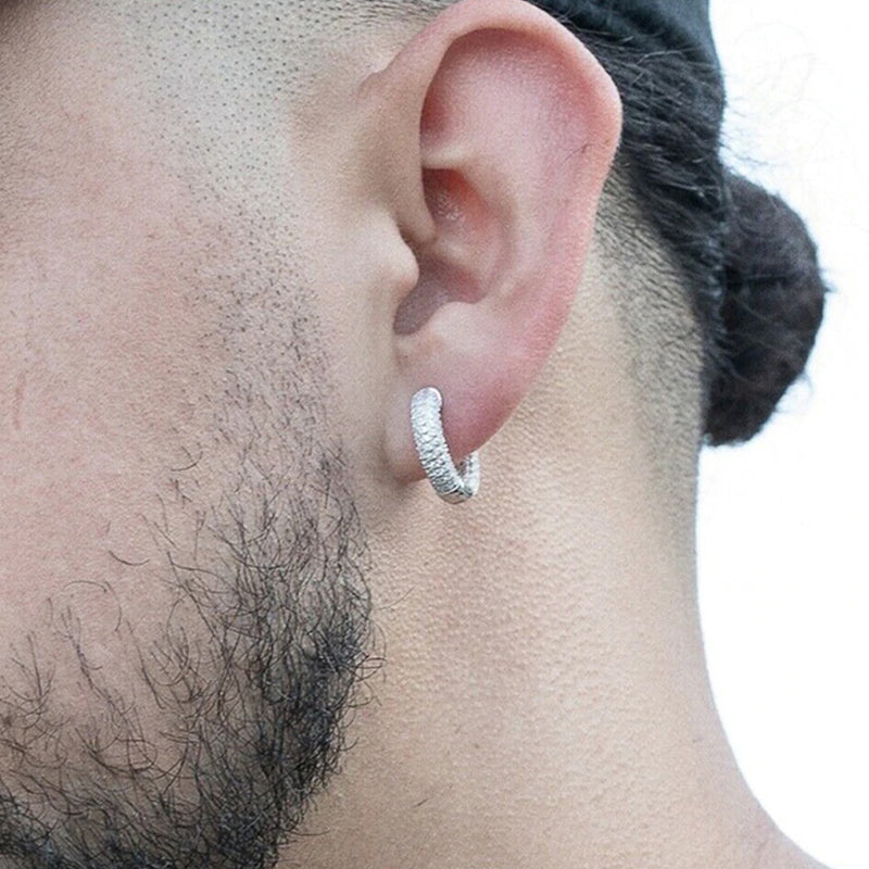 Cerchio Medium Moissanite Hoops - £49
