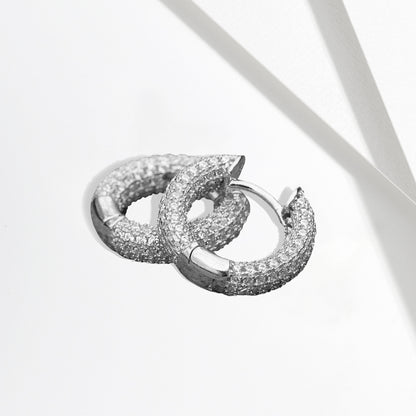 Cerchio Medium Moissanite Hoops