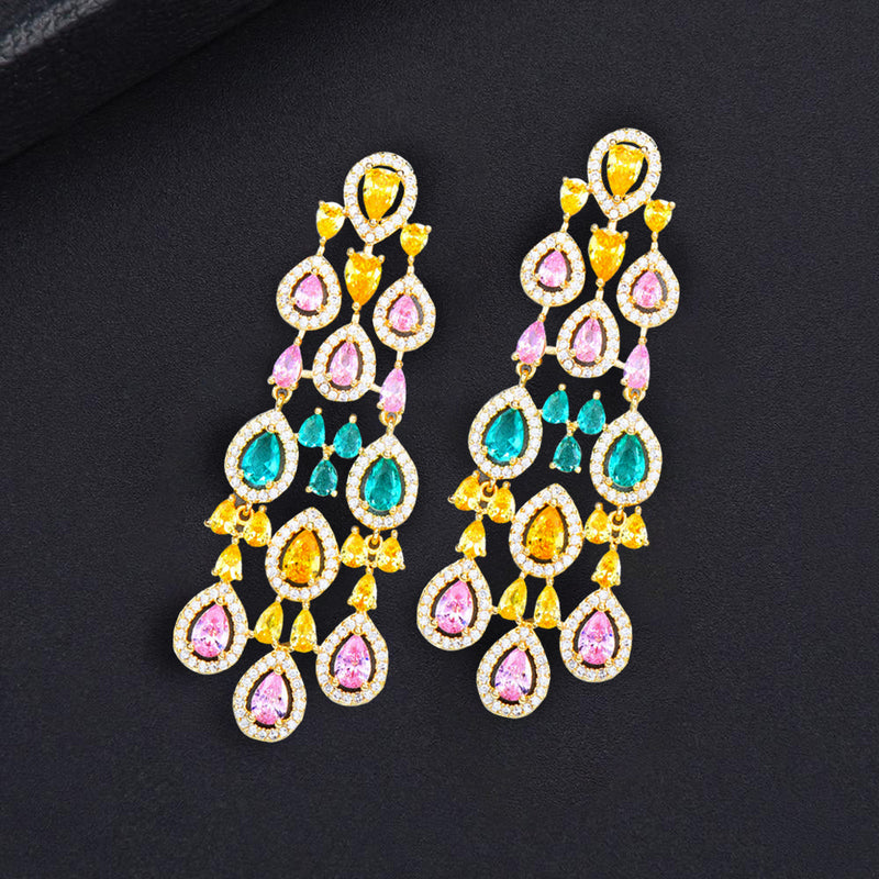 Chandelier Pear Drop Summer Colorful Earrings