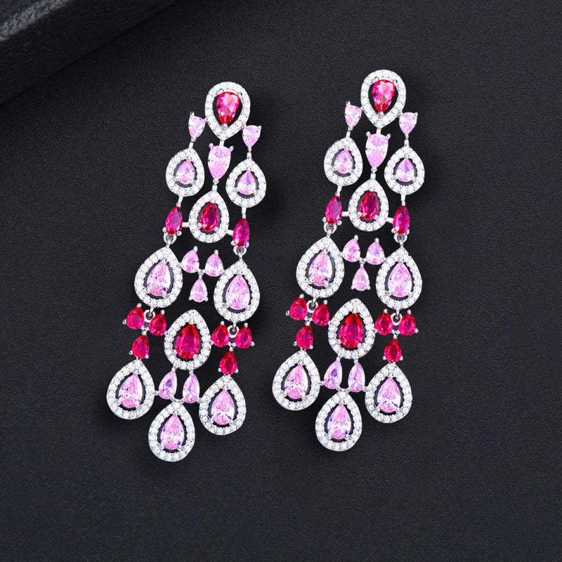 Chandelier Pear Drop Summer Colorful Earrings