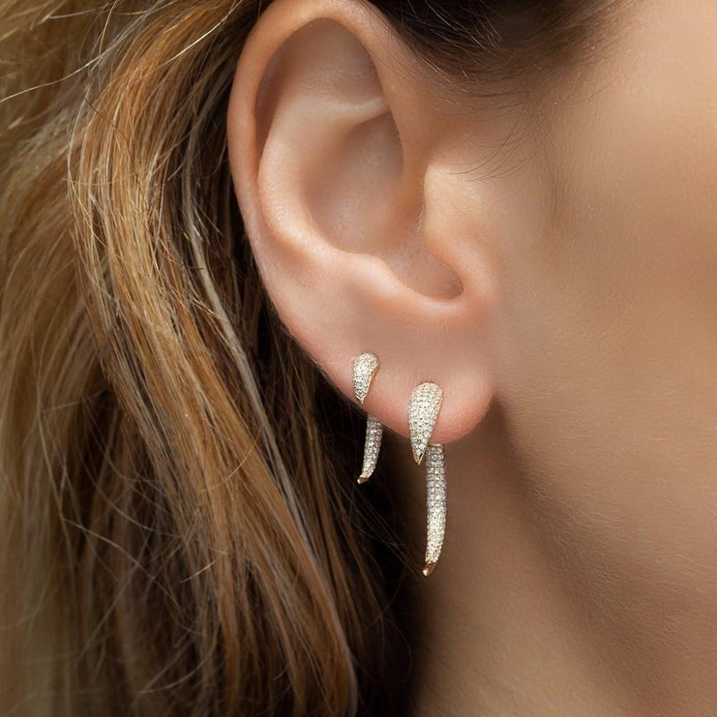 Claw Diamond Stud Earrings - £115