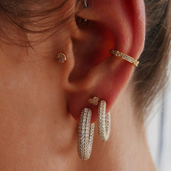 Como Micro Pavé Hoop Earrings - £89