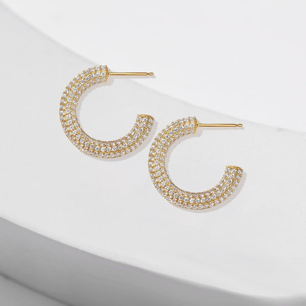 Como Micro Pavé Hoop Earrings - £89