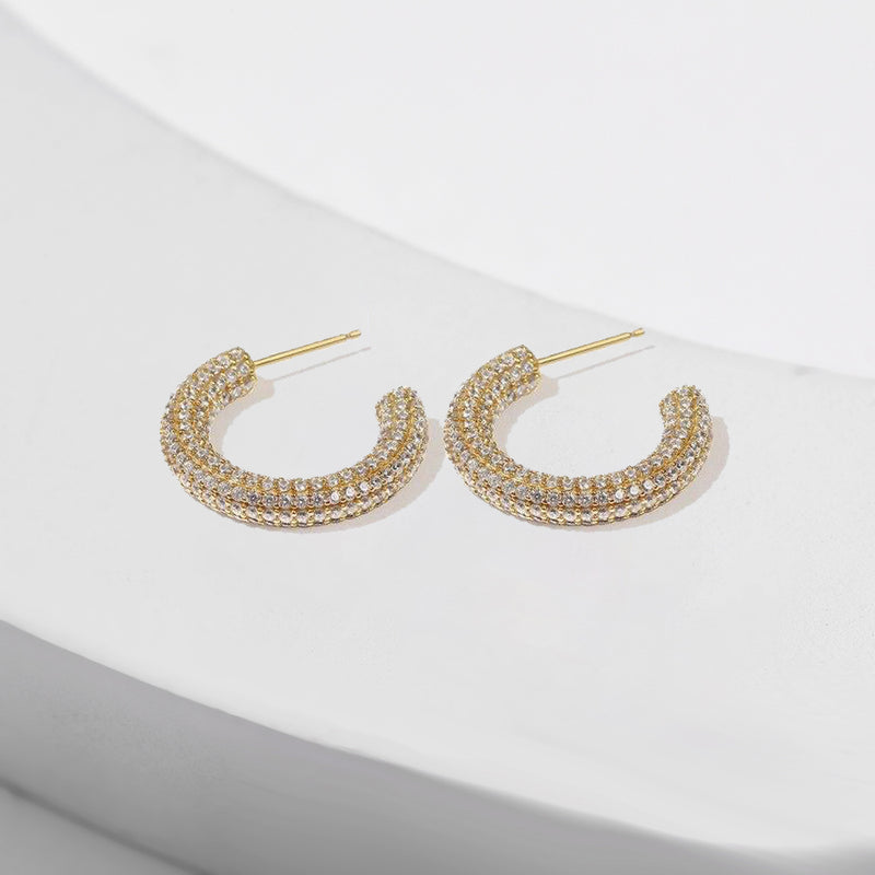 Como Micro Pavé Hoop Earrings