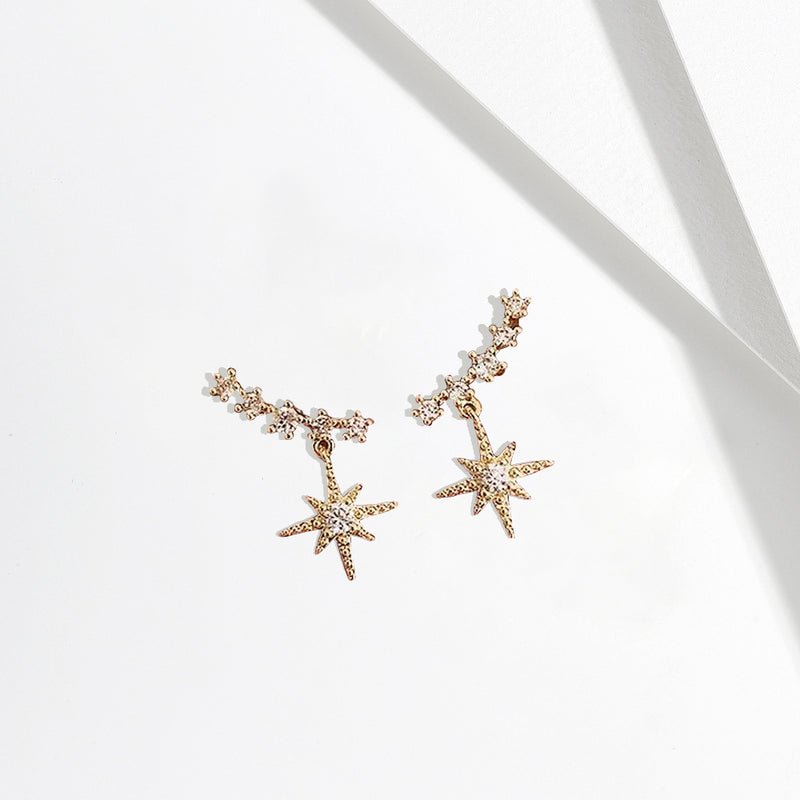 Cosmic Studded Star Earrings - £69