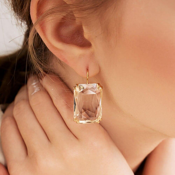 Cristallo Large Crystal Drop Earrings - £49