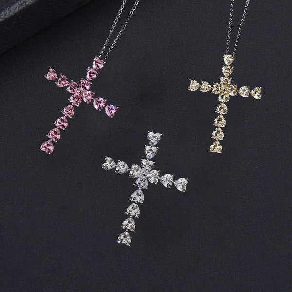 Crocifisso Heart Shaped Cross Necklace