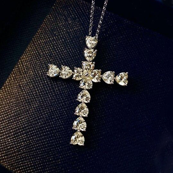 Crocifisso Heart Shaped Cross Necklace