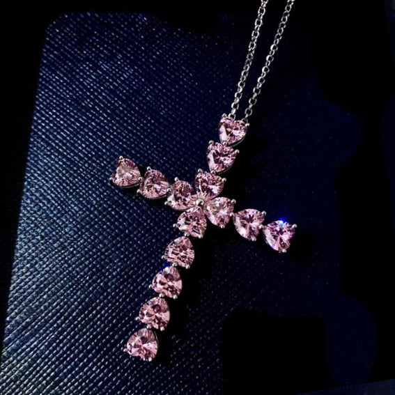 Crocifisso Heart Shaped Cross Necklace