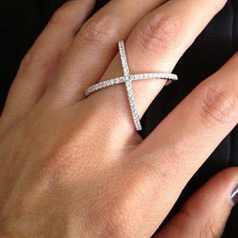 Crossover Mirco Pavé Ring - £76