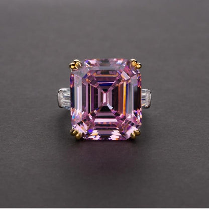 Perfect pink asscher cut DIVA ring