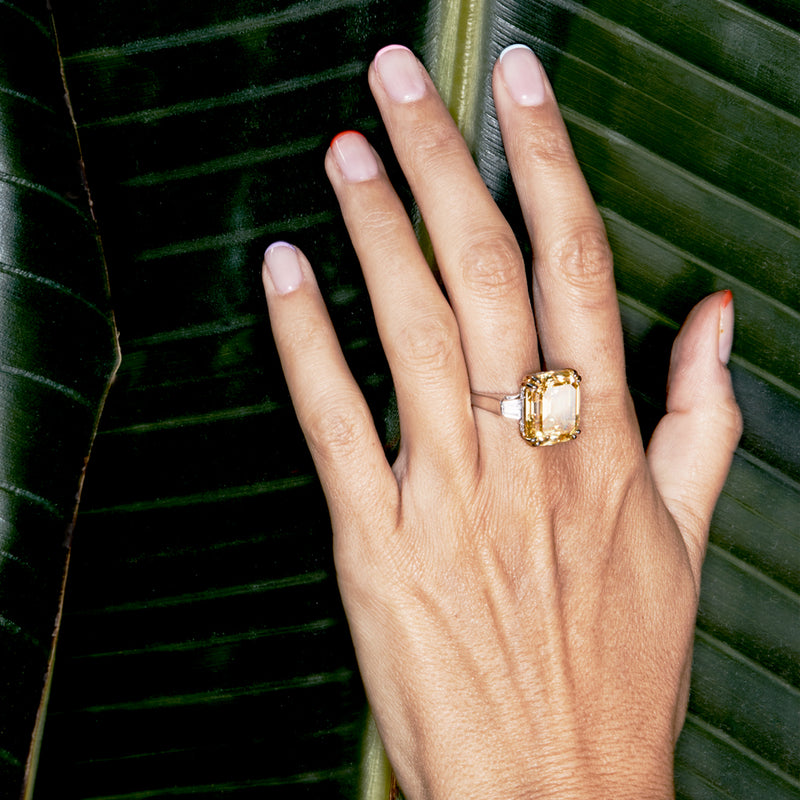 Perfect pink asscher cut DIVA ring