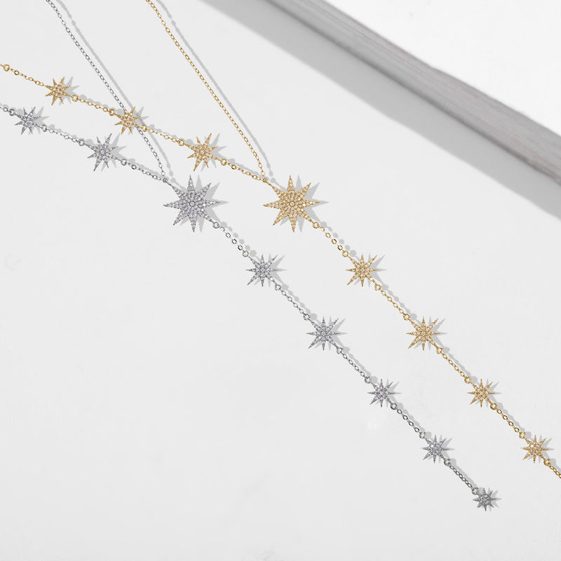 Gemini Star Drop Necklace