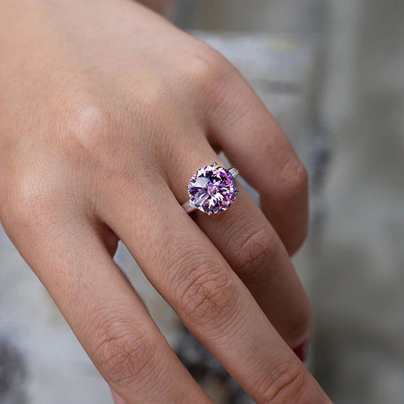 Il Giro Pink Moissanite Gemstone Ring - £259