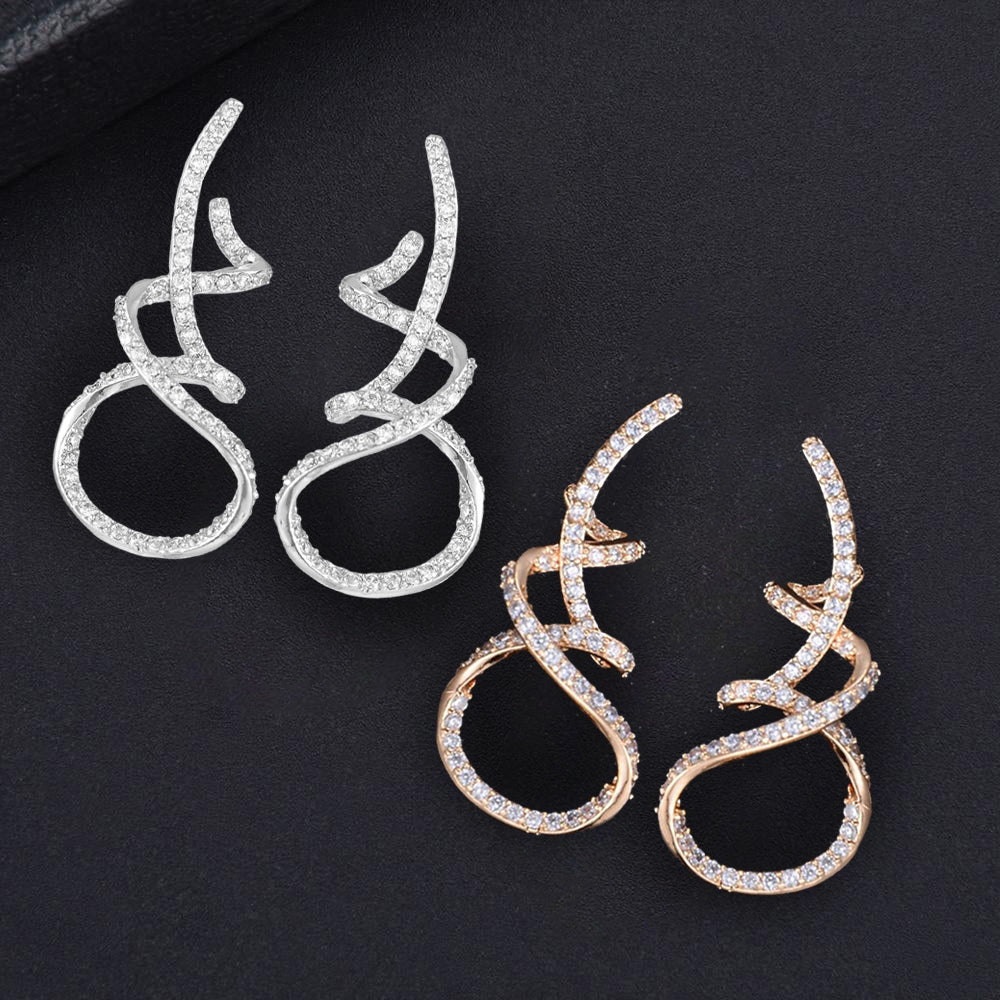 Latina Twist Micro Pavé Earrings - £199