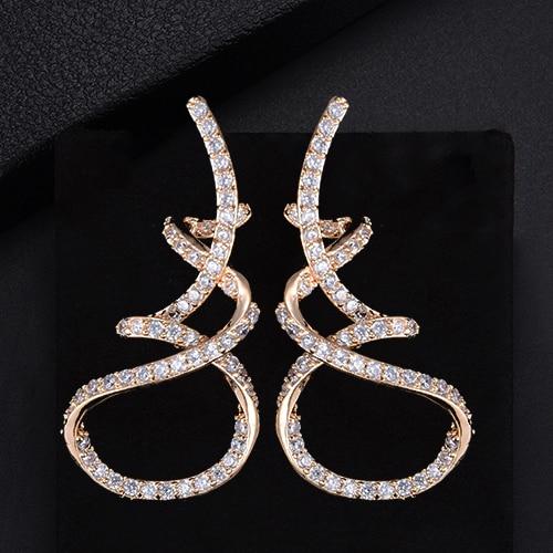 Latina Twist Micro Pavé Earrings - £199