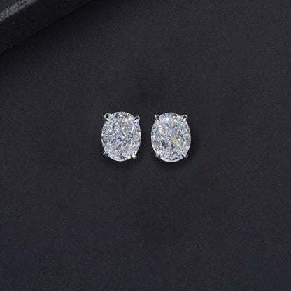 Lucca Oval Diamond Stud Earrings - £250