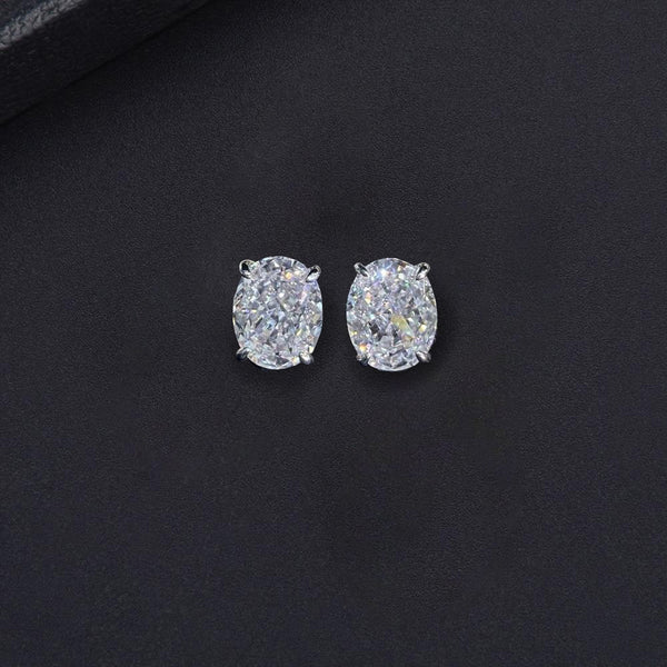 Lucca Oval Diamond Stud Earrings - £250