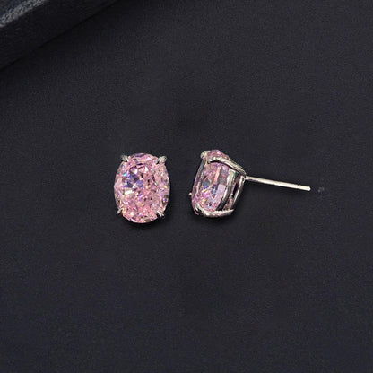 Lucca Oval Diamond Stud Earrings - £250
