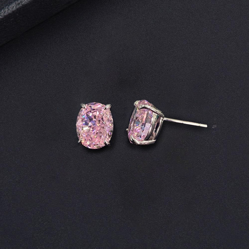 Lucca Oval Diamond Stud Earrings - £250