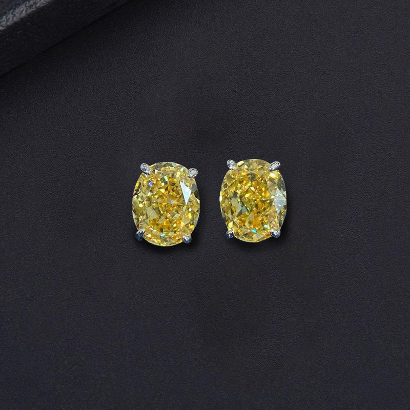 Lucca Oval Diamond Stud Earrings - £250