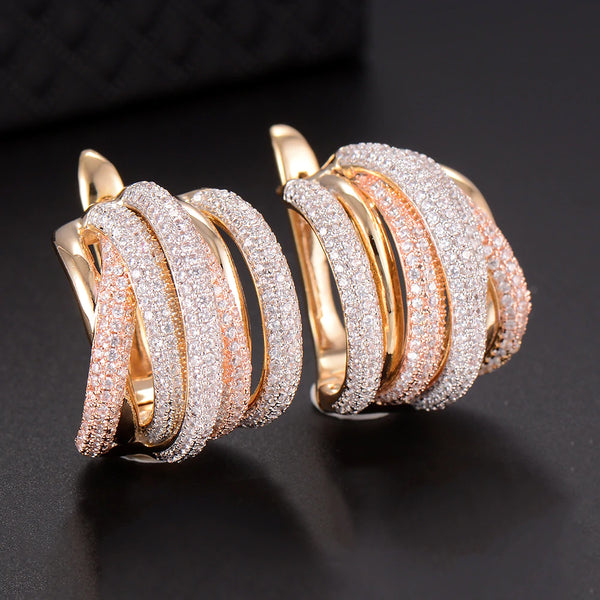 Milan Luxurious Diamond Stack Hoops - £429