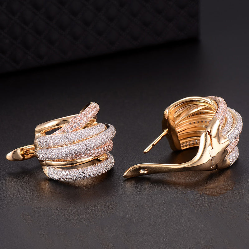 Milan Luxurious Diamond Stack Hoops - £429