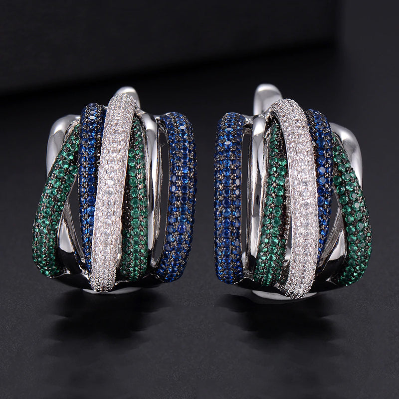 Milan Luxurious Diamond Stack Hoops - £429