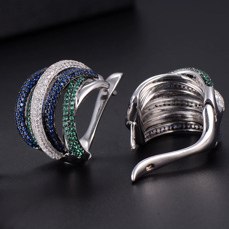 Milan Luxurious Diamond Stack Hoops - £429