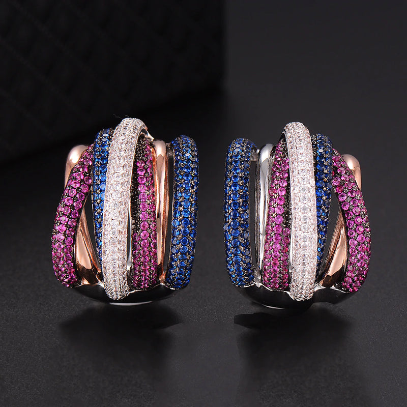 Milan Luxurious Diamond Stack Hoops - £429