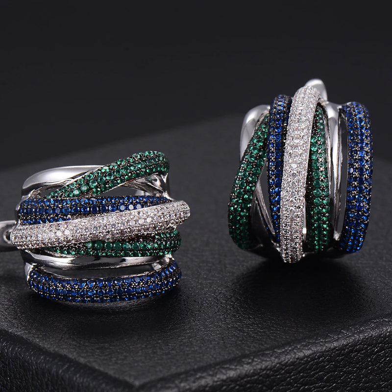 Milan Luxurious Diamond Stack Hoops - £429