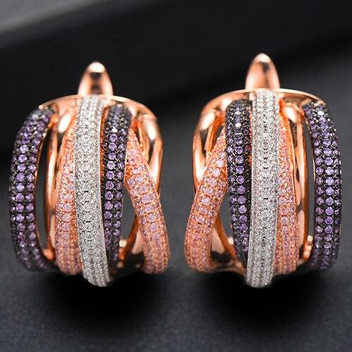 Milan Luxurious Diamond Stack Hoops - £429
