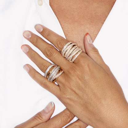Milan Luxurious Diamond Stack Ring - £387