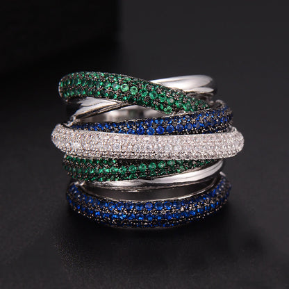 Milan Luxurious Diamond Stack Ring - £387