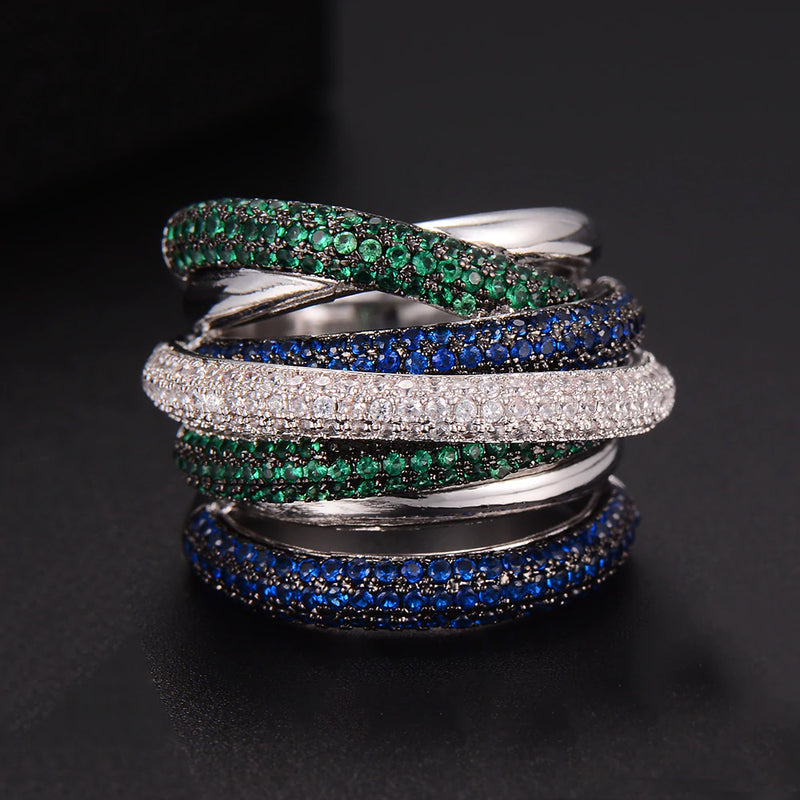 Milan Luxurious Diamond Stack Ring - £387