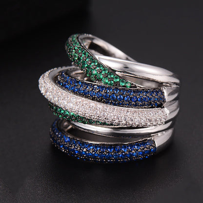 Milan Luxurious Diamond Stack Ring - £387