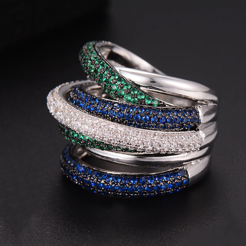 Milan Luxurious Diamond Stack Ring - £387