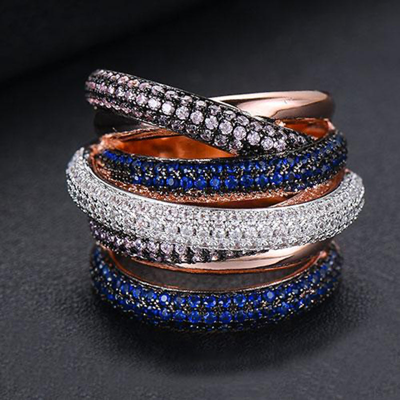 Milan Luxurious Diamond Stack Ring - £387