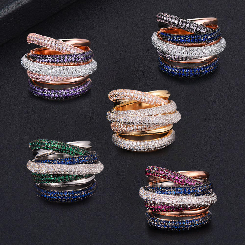 Milan Luxurious Diamond Stack Ring - £387