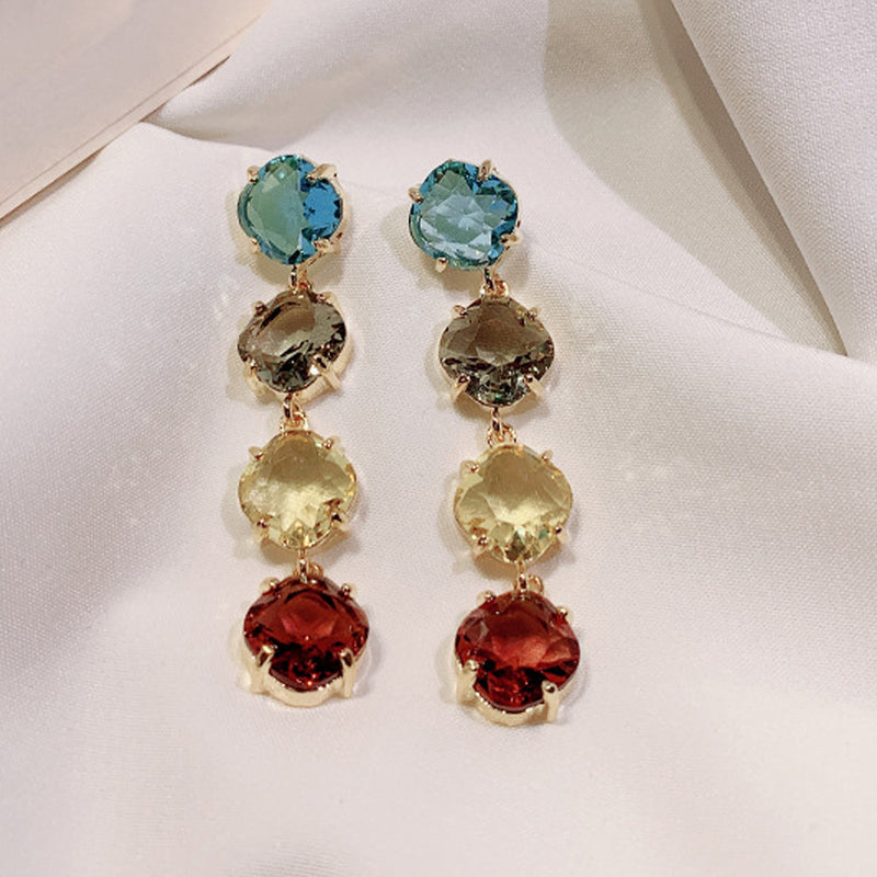 Naples Multi Drop Crystal Earrings