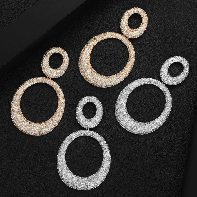 Oliva Micro Pavé Oval Earrings - £339
