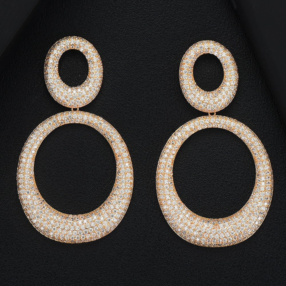 Oliva Micro Pavé Oval Earrings - £339